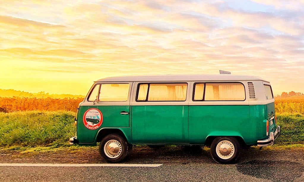 Combi vert volkswagen retro